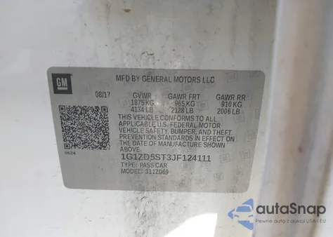 2018 Chevrolet Malibu Lt from USA, damaged, VIN 1G1ZD5ST3JF124111